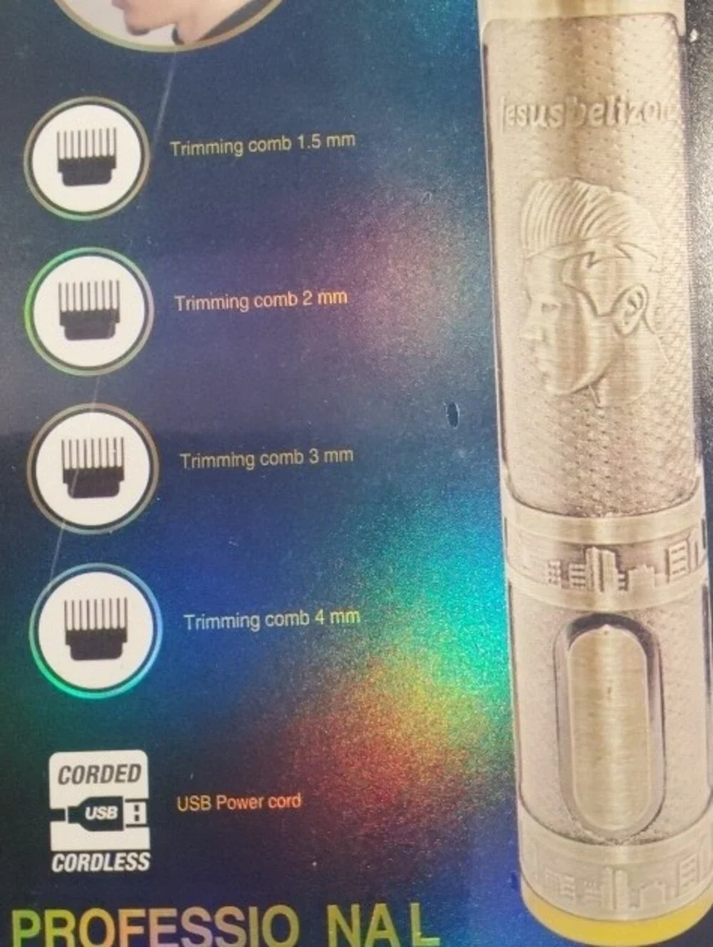 Winmax J12 Gold Men's Professional Hair Clipper - Cordless Trimmer NIB